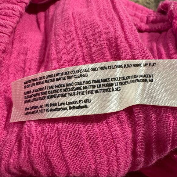 NWT Anthropologie Jumpsuit Gauze Cottage Boho Prairie Y2K Romantic Pink Medium - Picture 6 of 7